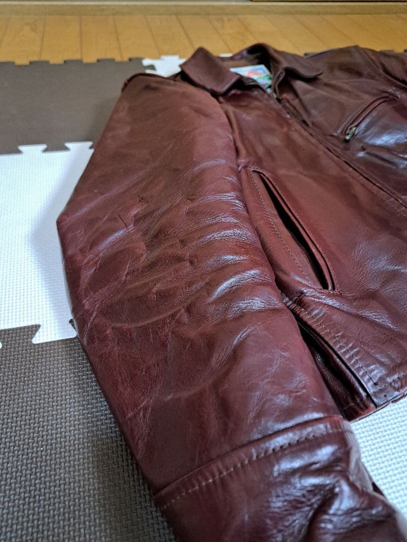 エアロレザーハーフベルトsize34ホースハイドコードバングッド