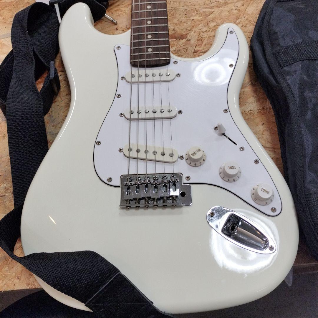 y 白色 エレキギター SELDER アンプコード ギターケース付き