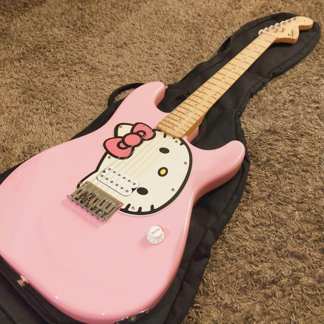 スクワイヤーエレキギターHello Kitty Stratocaster