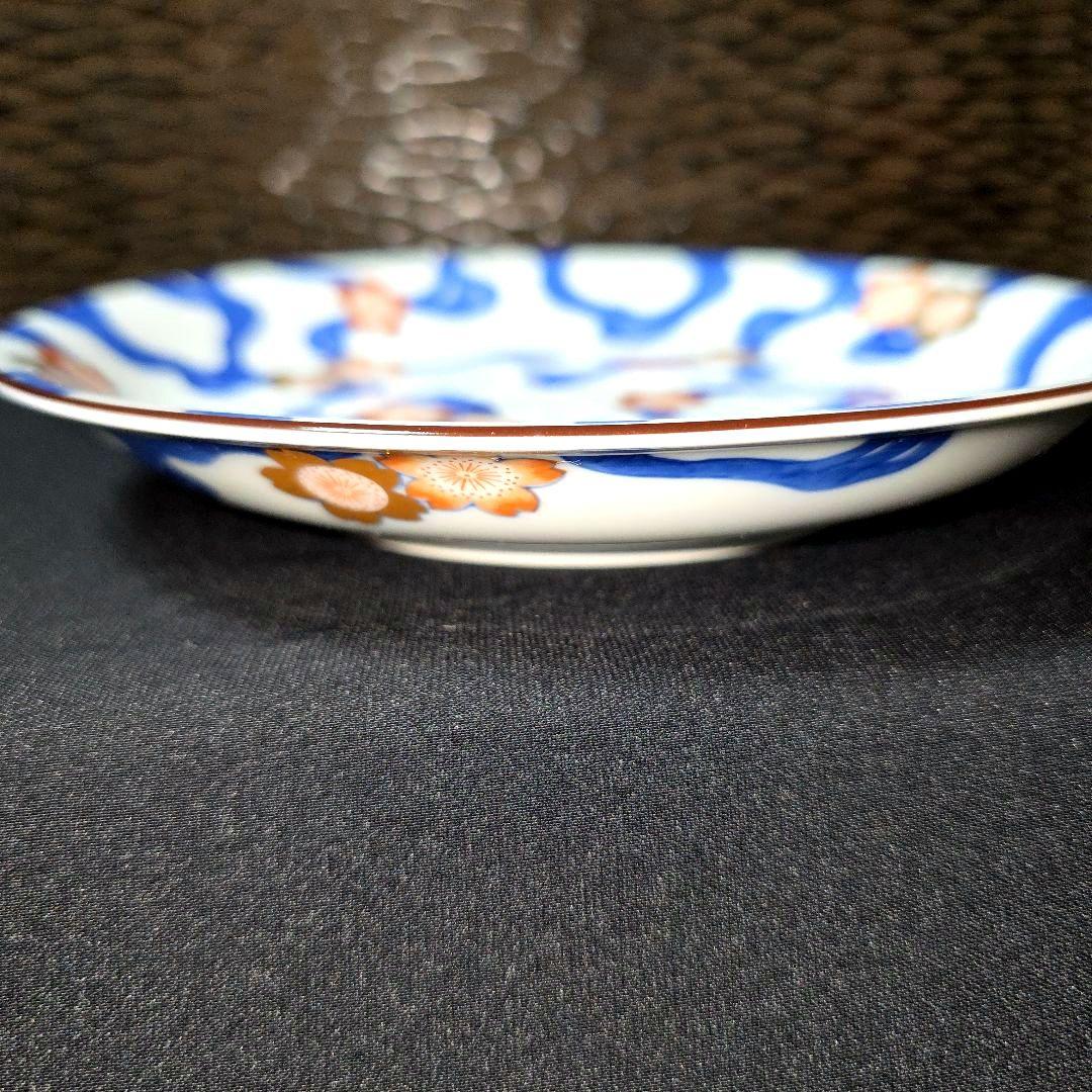 ご購入者様ご確認用　①深川製磁　希少　川に桜　中皿　18.5cm 　絵皿　1枚