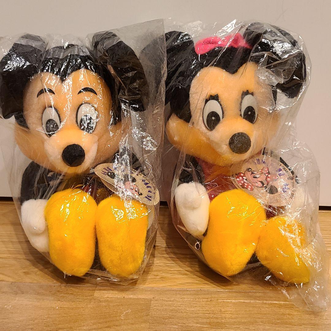 未使用　サンアンドスター　レトロ　ミッキー　ミニー　ディズニー　 ぬいぐるみ 東京 サンアンドスター☆ミッキーマウス＆ミニーマウス ぬいぐるみ