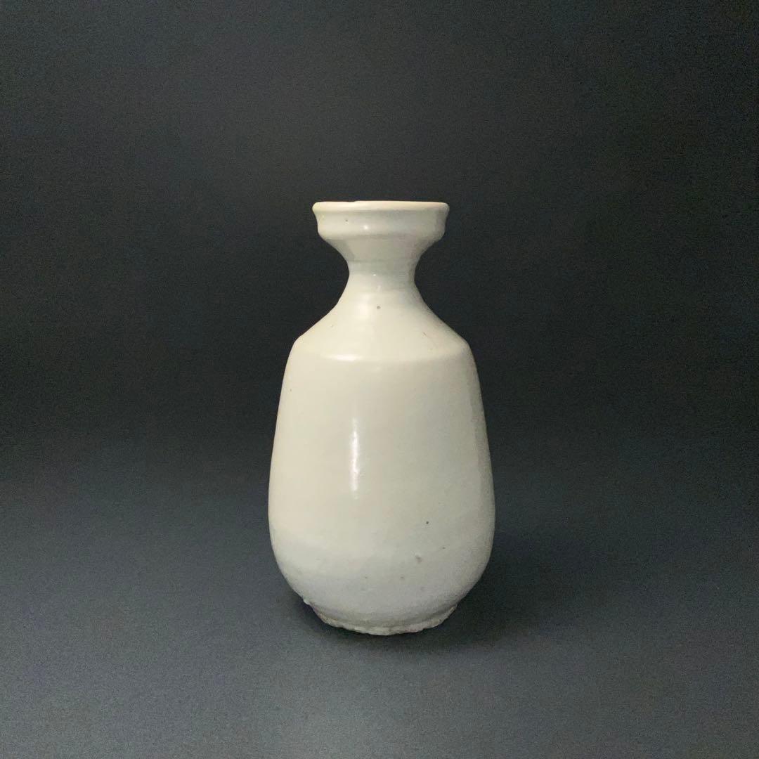 朝鮮美術　李朝　白磁徳利　骨董　R1406ダC