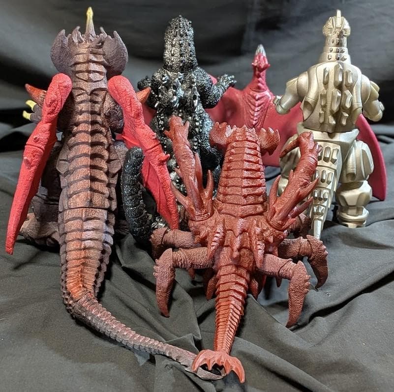 平成ＶＳシリーズ　ゴジラ・メカゴジラ・デストロイア他（バンダイ）ソフビ５体セット