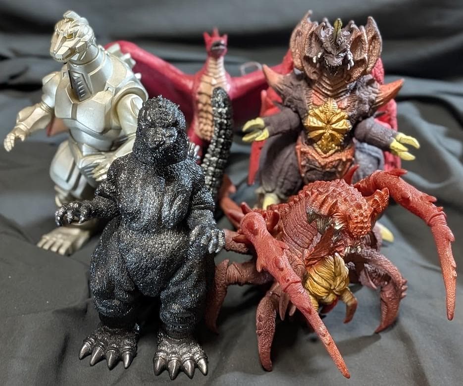 平成ＶＳシリーズ　ゴジラ・メカゴジラ・デストロイア他（バンダイ）ソフビ５体セット