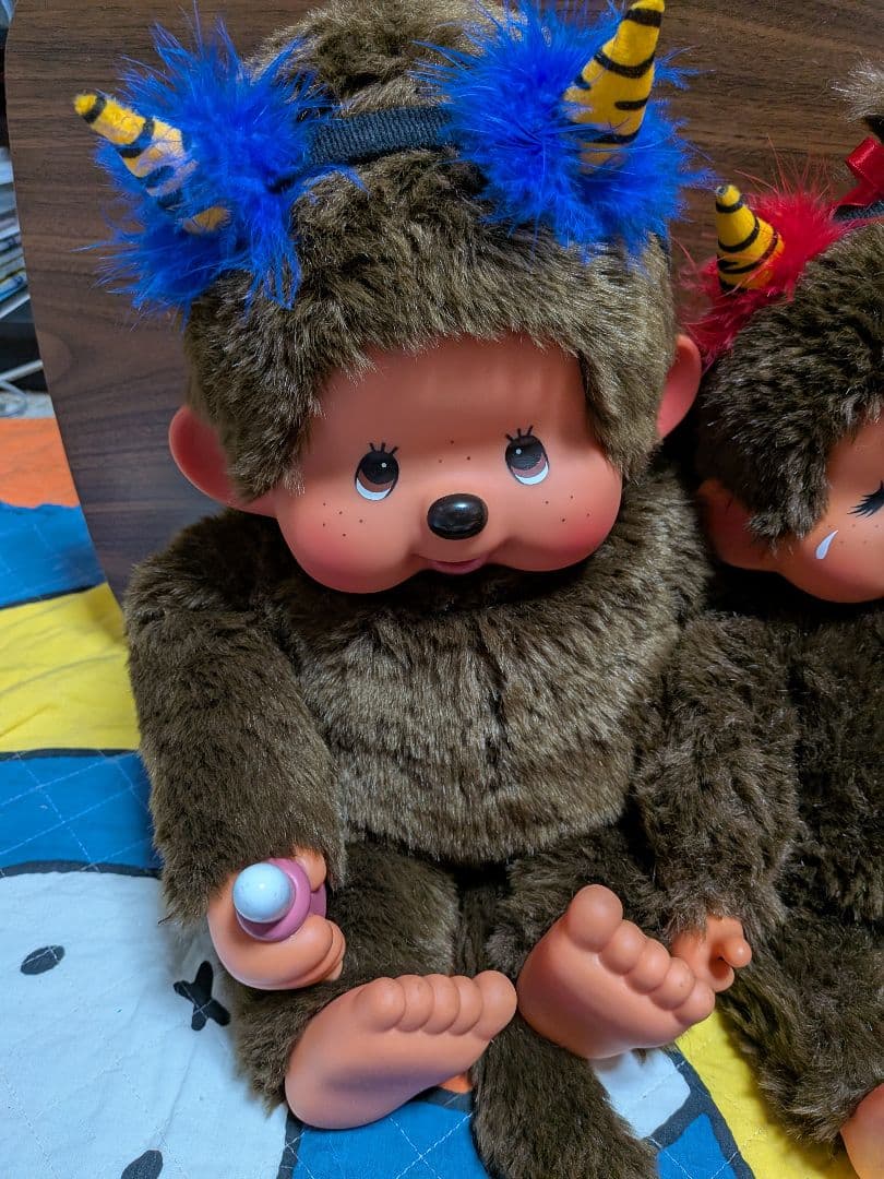 値下げ！モンチッチ50㌢、43㌢ 2体セット 茶色い目 泣き顔