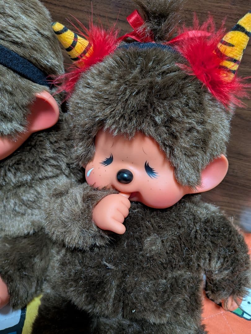 値下げ！モンチッチ50㌢、43㌢ 2体セット 茶色い目 泣き顔