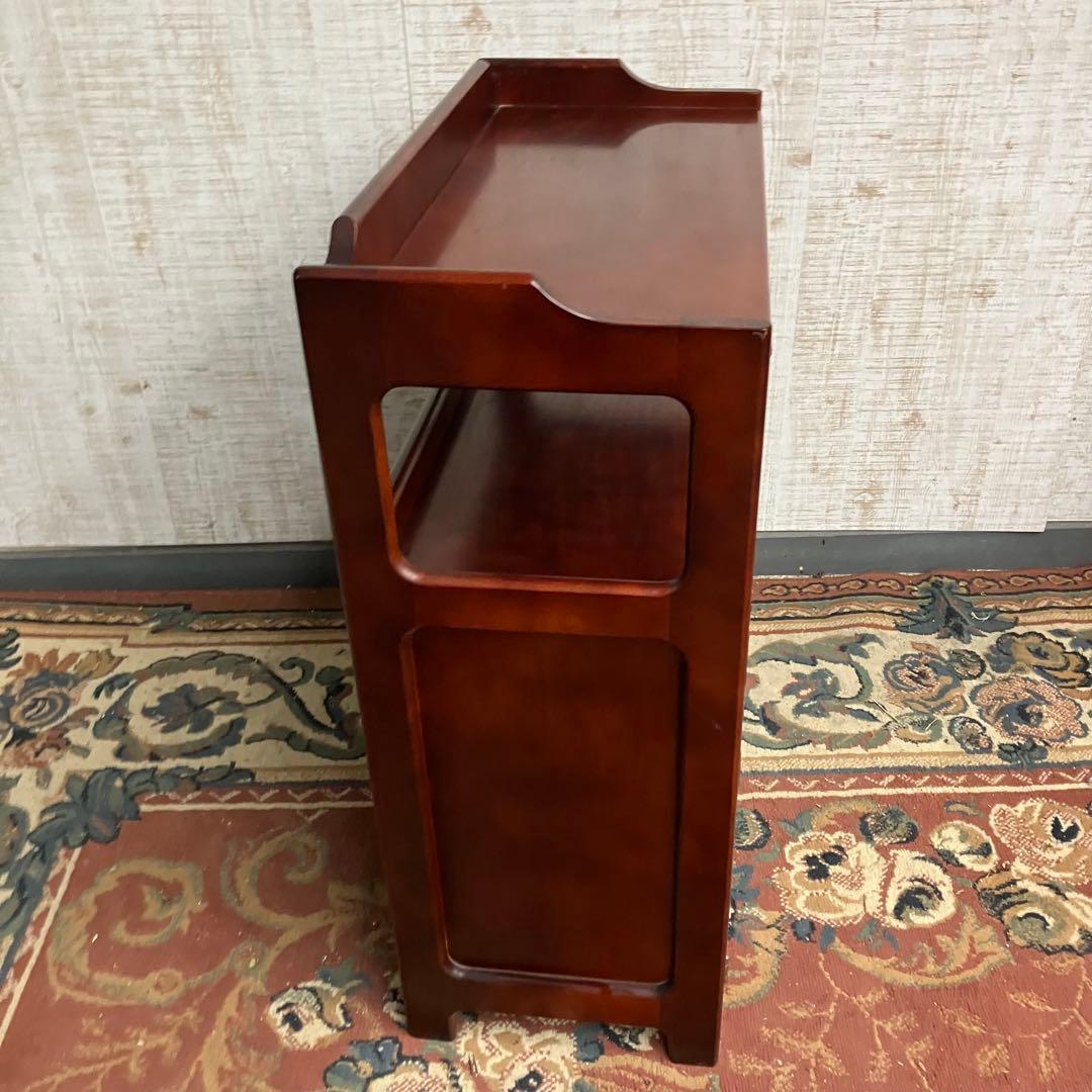 昭和レトロ 木製コンソールテーブル コールキャビネット 電話台 花台