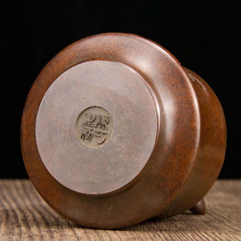 パンダ文竹薫香炉 香道具　蓋置 工芸品 美術品 置物