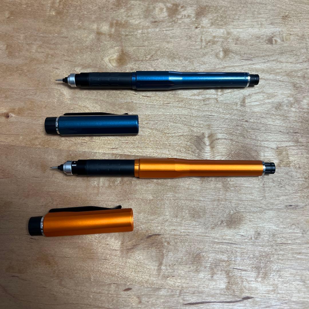 クルトガダイブ　金属製シャープペンシル 青 オレンジ 2色セット