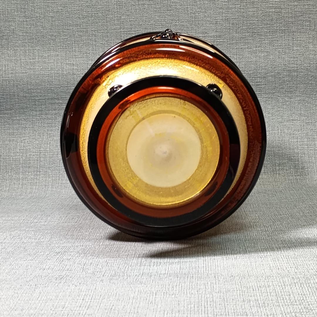 □岩田久利 作 『硝子紋章花壷』 共箱 27cm 花瓶 技工名品 日展