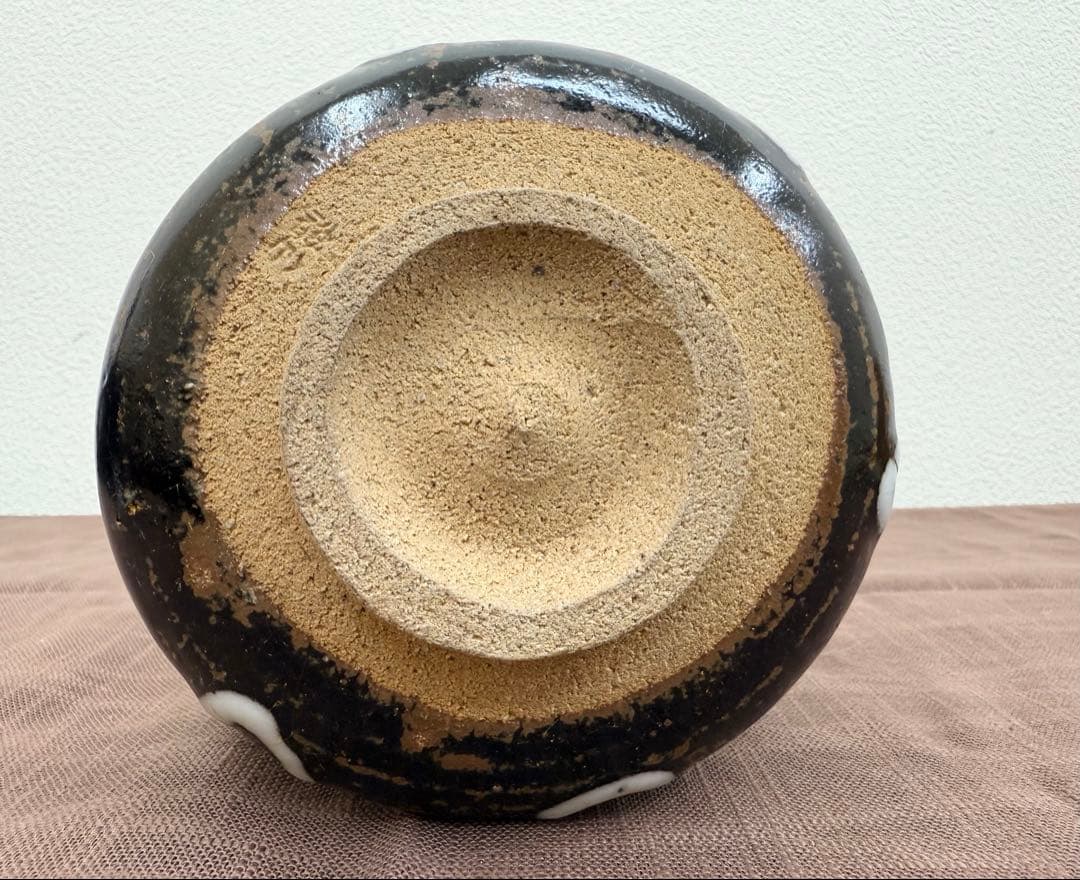 抹茶碗 12.5×H7.3cm 織部椿抹茶碗 茶道 茶道具 抹茶茶碗 陶器日本製