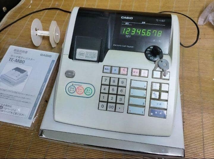 カシオレジスター TE-M80 中古品 人気機種感熱紙 送料無料 カシオ