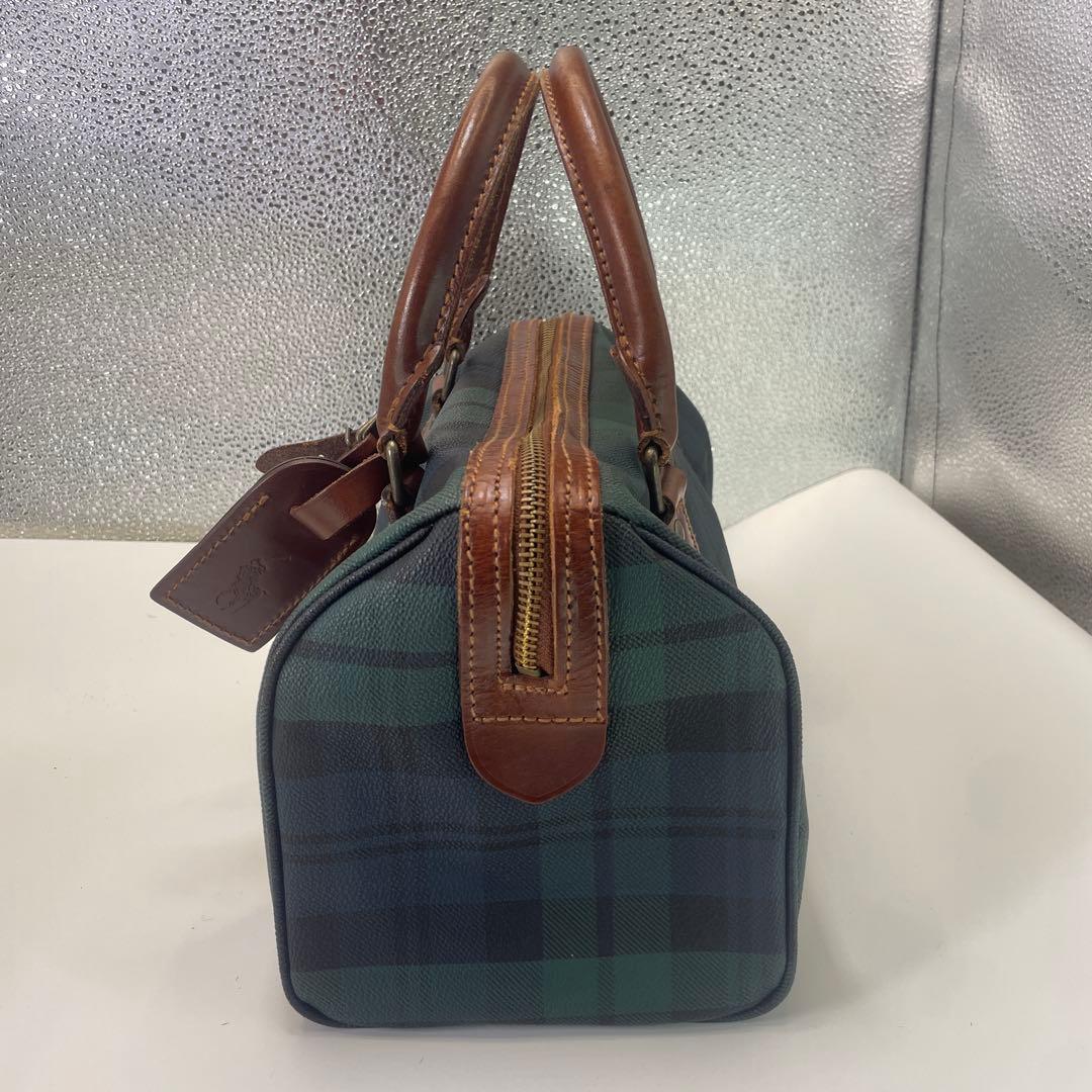 ポロラルフローレン　タータンチェック ハンドバッグ　ミニボストンバッグ