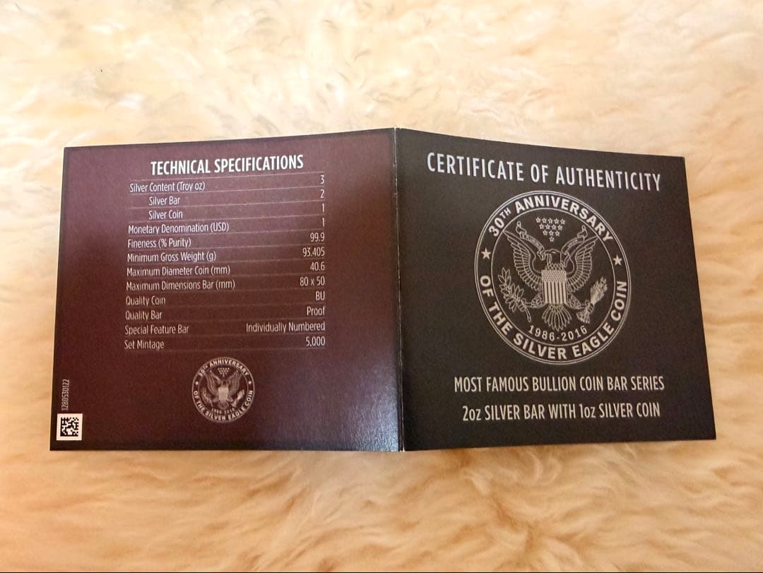 美品・純銀コイン】ウォーキングリバティ 30周年記念 3オンス銀貨