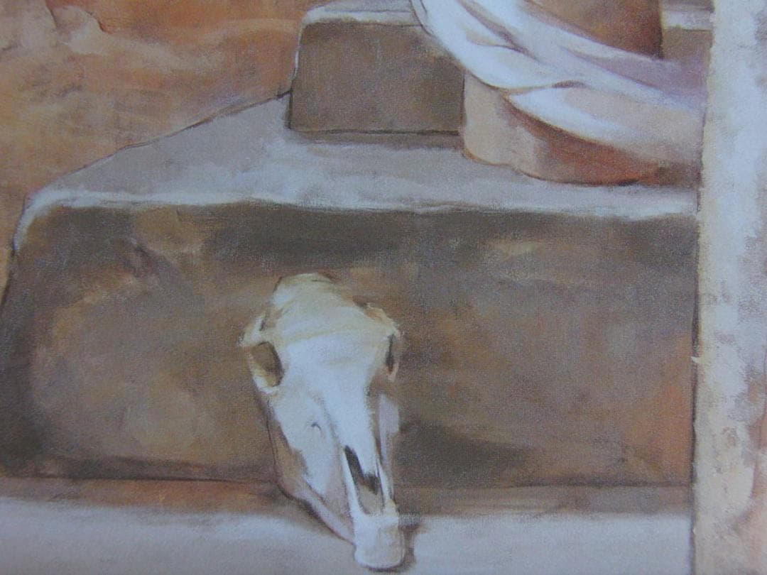 北村あや子、【風に佇つ】、希少な額装用画集より、新品額装付、状態良好