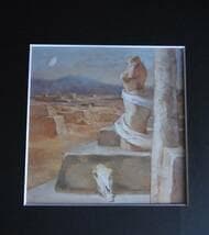 北村あや子、【風に佇つ】、希少な額装用画集より、新品額装付、状態良好