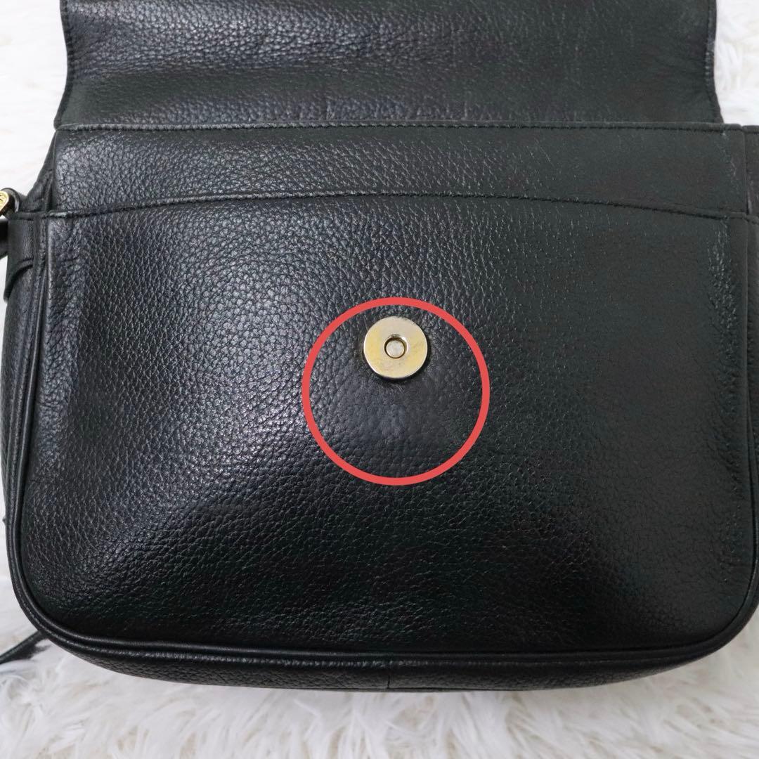 BURBERRY バーバリーズ ショルダーバッグ シボ革レザー ノバチェック黒