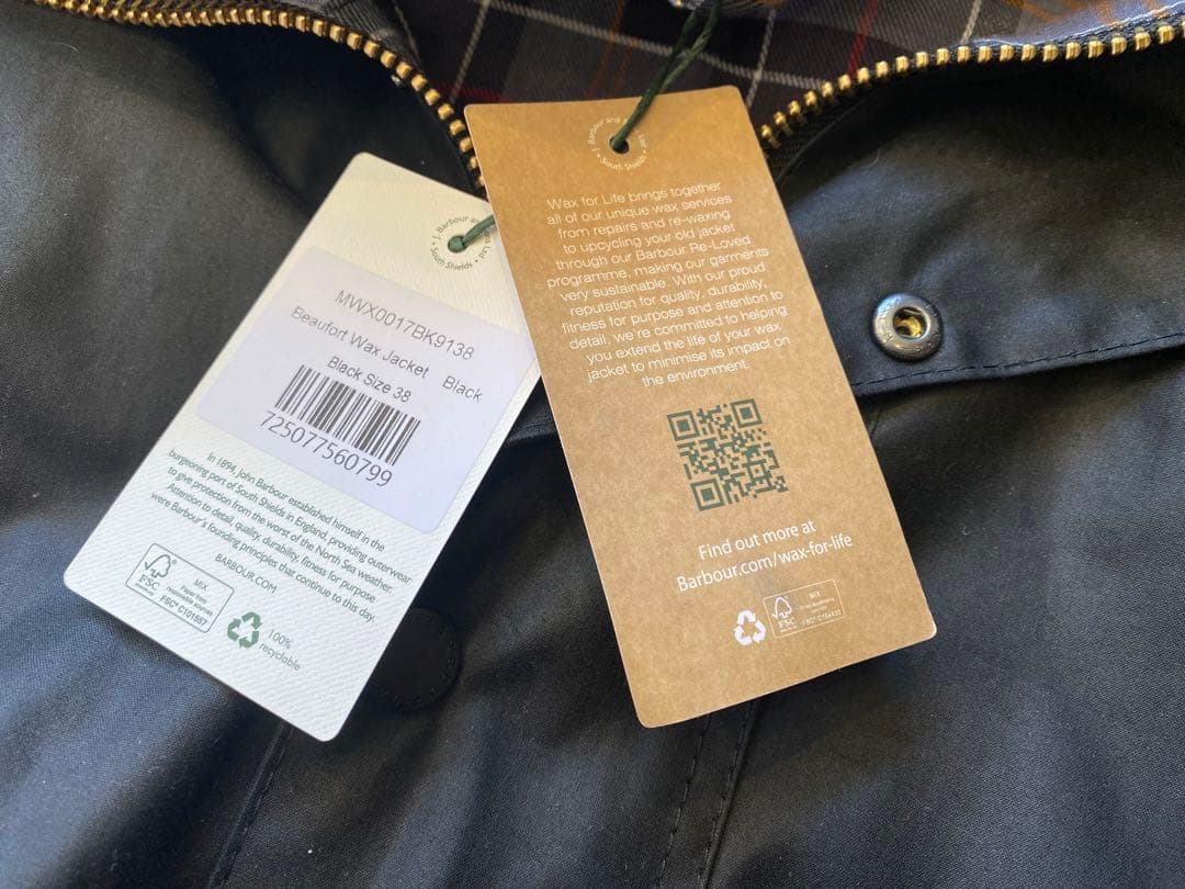 愚地さま【新品】Barbour オイルドジャケット ブラック M 38 - メルカリ