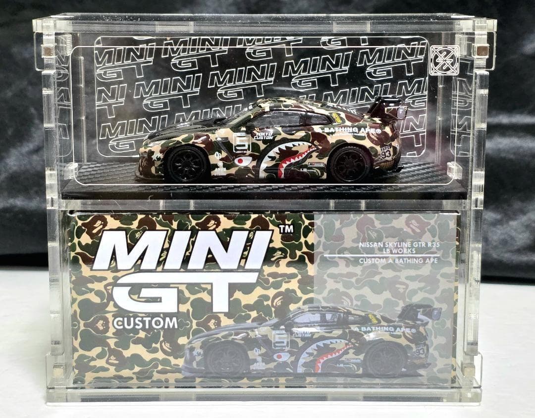 限定 LBWK Mini GT BAPE 日産 R35 + ケース付き
