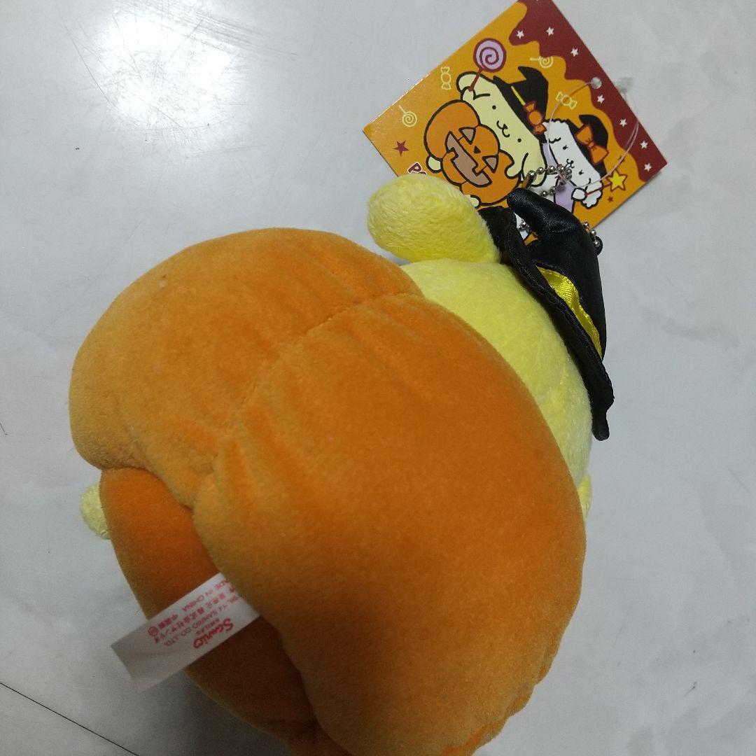 新品　ハロウィンポムポムプリンぬいぐるみ かぼちゃ　ボールチェーン　マスコット
