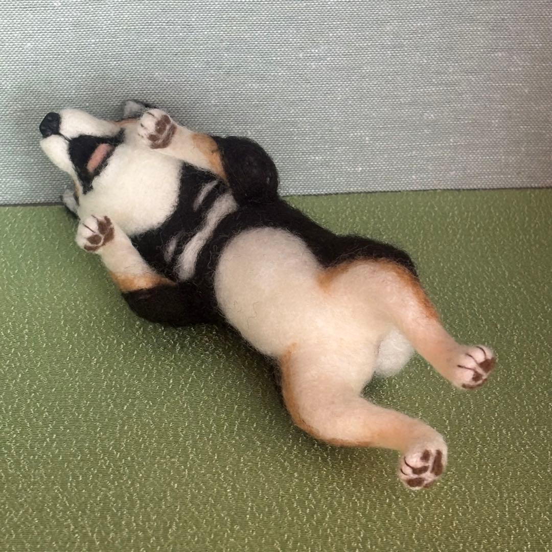 柴犬 黒柴 羊毛フェルト ハンドメイド No.104