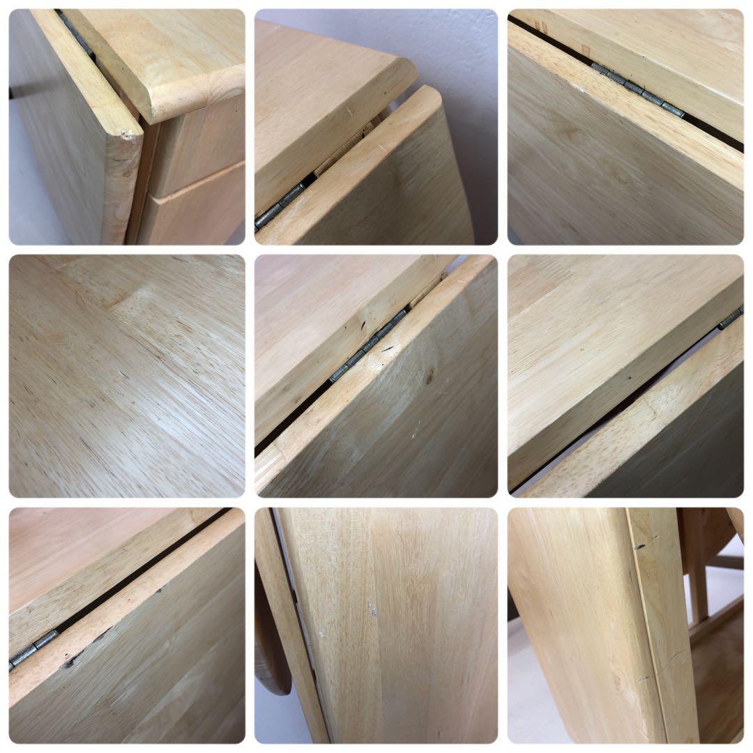 バタフライテーブル 折り畳み ダイニングセットテーブル ゲートレッグテーブル