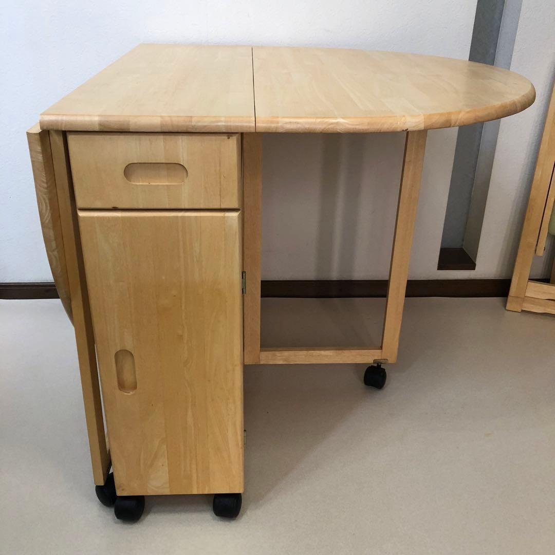 バタフライテーブル 折り畳み ダイニングセットテーブル ゲートレッグテーブル