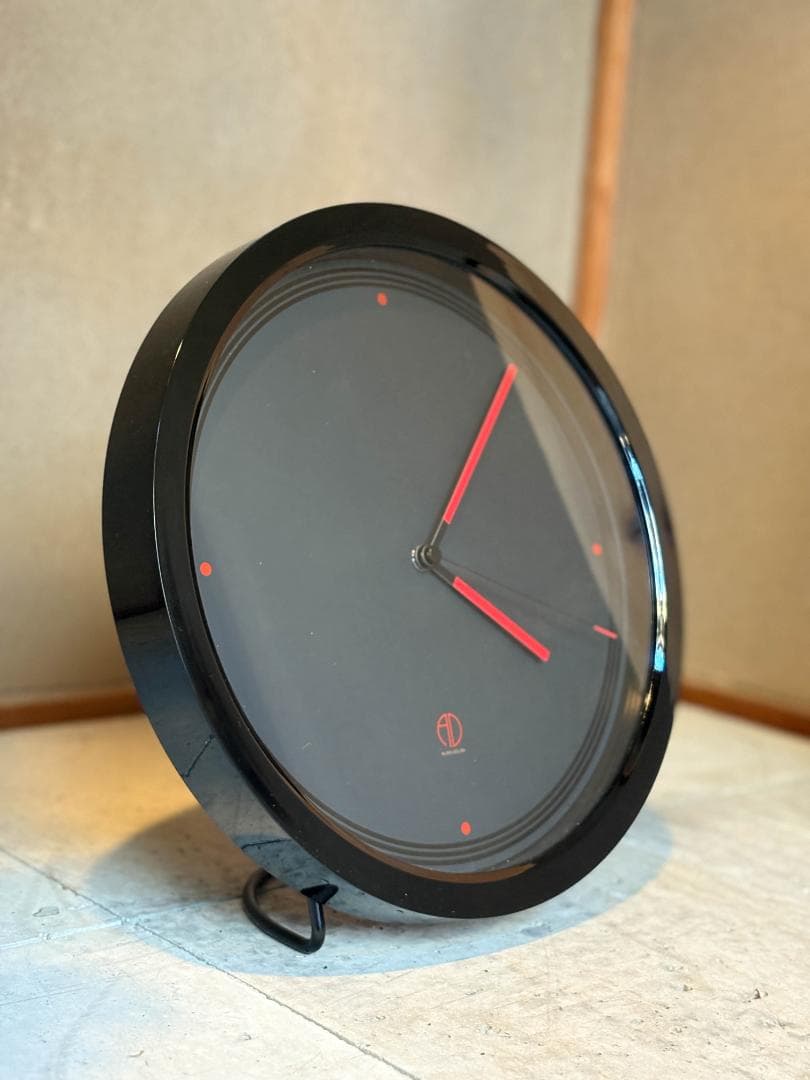 鹿野漆器　掛け時計　ポストモダン