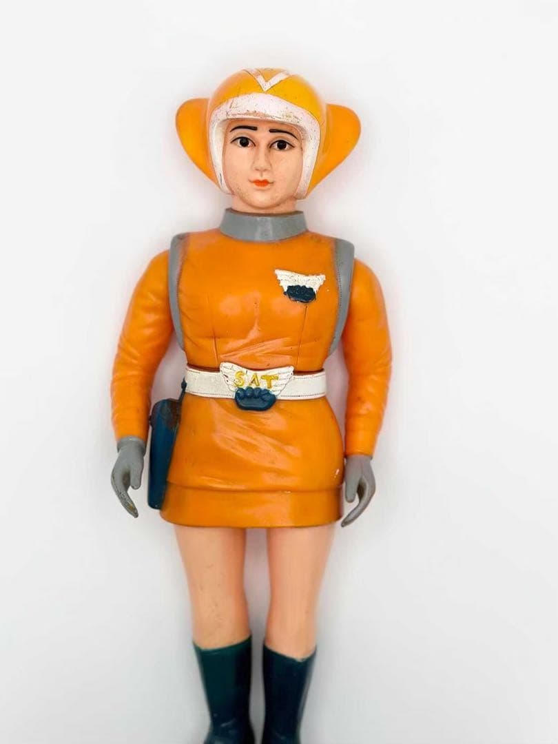 トリプルファイター　SAT女性隊員 ソフビ ブルマァク 当時物 昭和レトロ