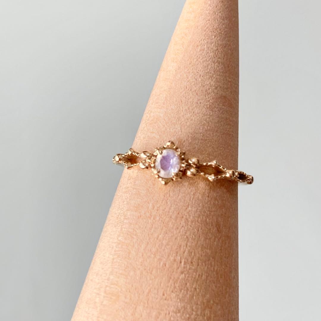 K10 ラブラドライト ピンキー NOJESS 上品 ゴールド 3号