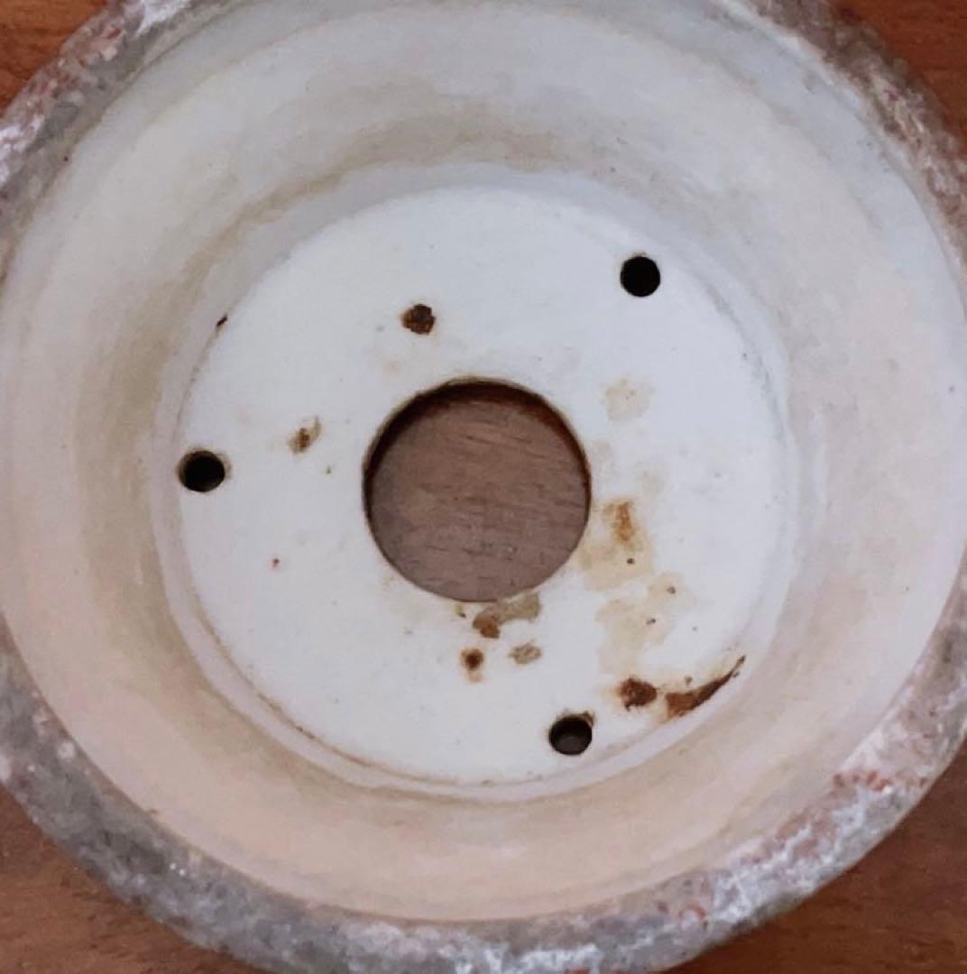 九谷 絵鉢 九谷雄岳 希少 赤絵山水図 九谷焼 ミニ盆栽鉢 盆栽鉢 盆栽