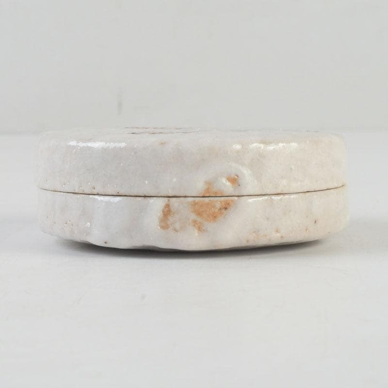 茶道具 志野焼 野中春清作 香合 時代箱付 V 9700