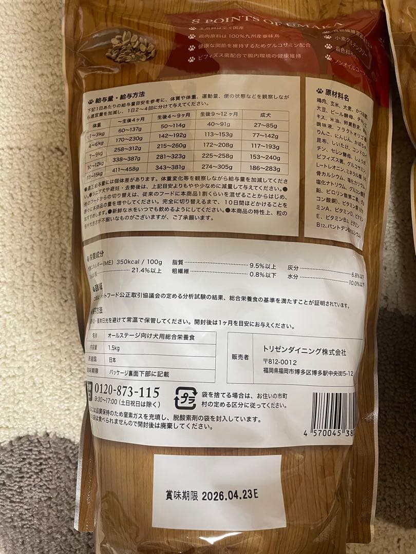 うまかプレミアムドッグフード2袋