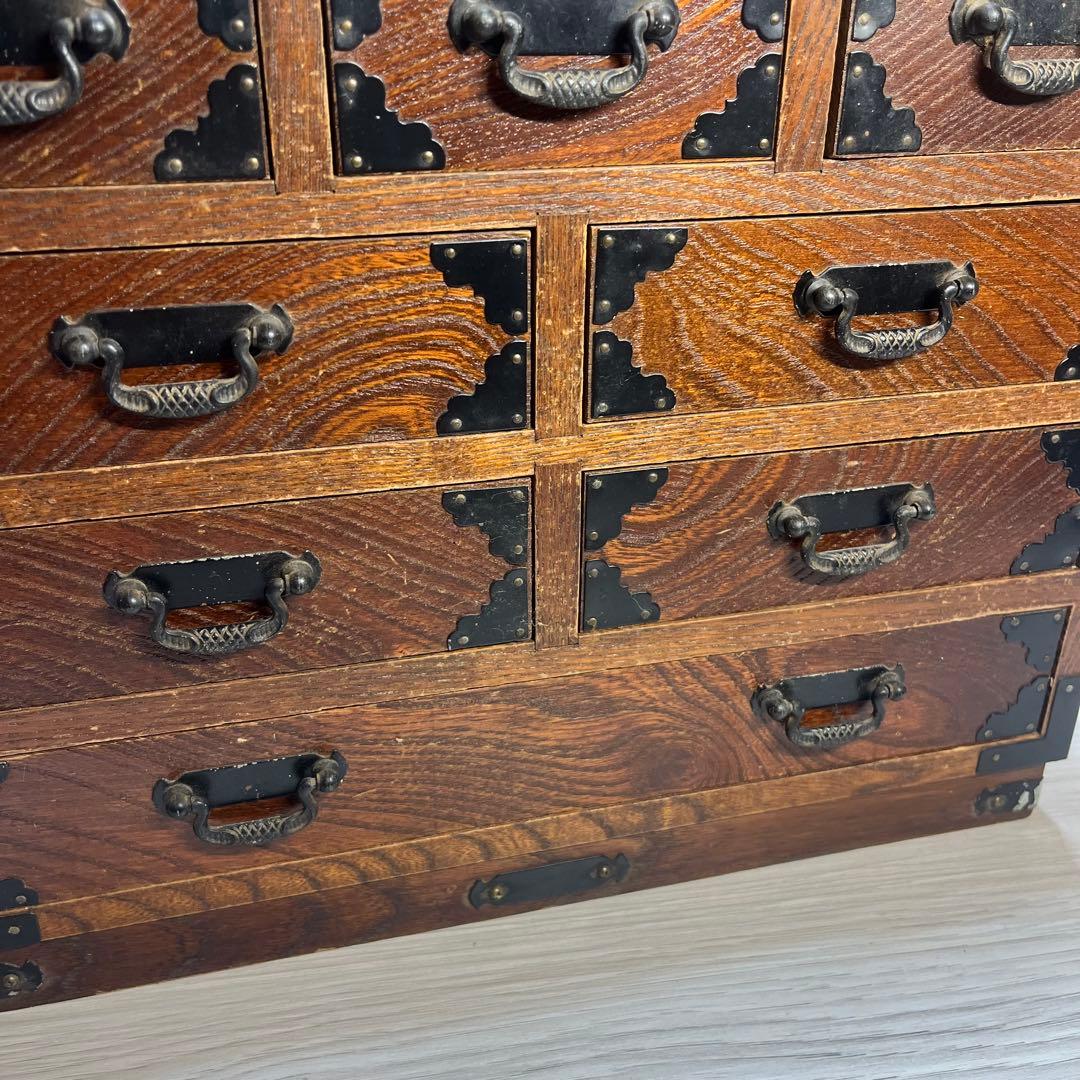 特大サイズ 和製アンティーク 木製和箪笥 小物入れ