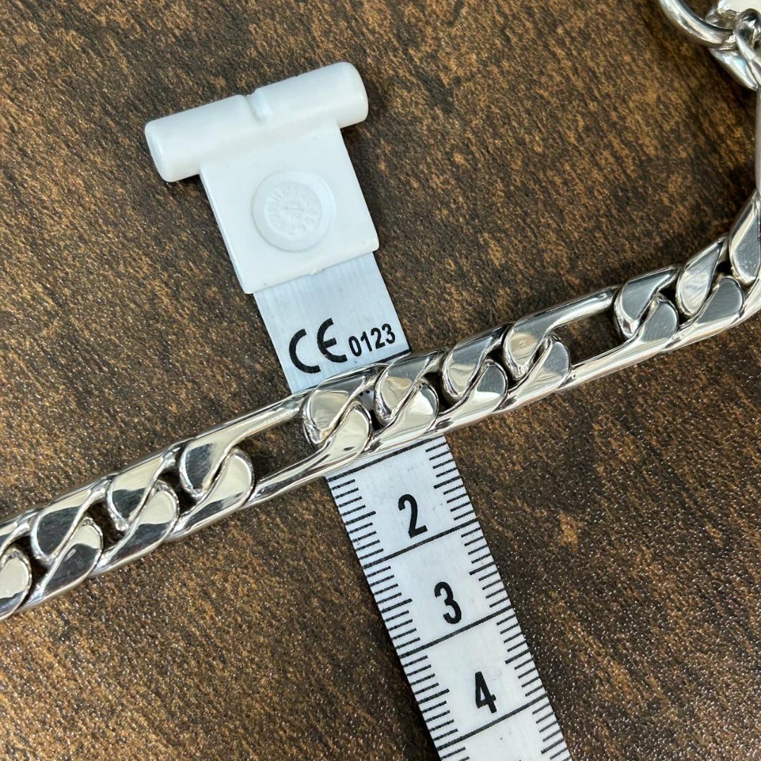 メキシコ Taxco製 シルバー925 フラットカーブチェーンブレスレット