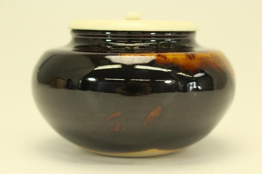 茶道具 大海 茶入 桶谷定一作 共箱(A780)