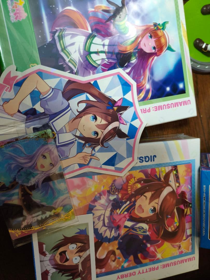 ウマ娘 フィギュア・ぬい・タペストリー・未開封パズルetc.18点セット額付き