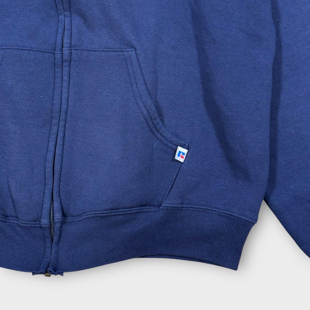 90s ラッセルジップアップスウェットカーディガン フーディー パーカー