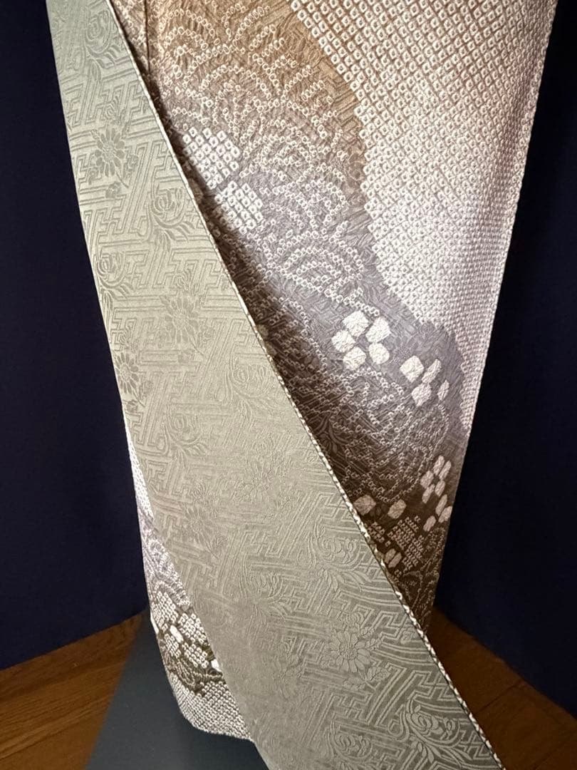 総絞り訪問着】疋田本絞り 極上品 道長手絞り手染め LLサイズ - メルカリ