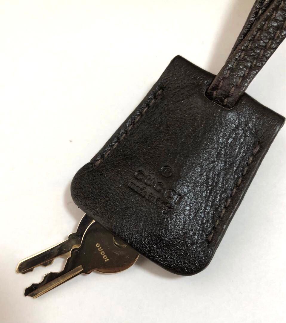 【美品】GUCCI / グッチシマレザー ビジネスバッグ ダークブラウン