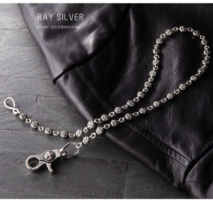 シルバー925 ウォレットチェーン キーチェーン ナスカン 刻印有 フック