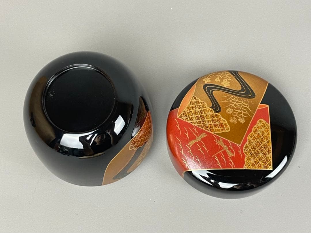 村田宗覚作 誰袖蒔絵 大棗 茶道具 共箱共布付 漆芸