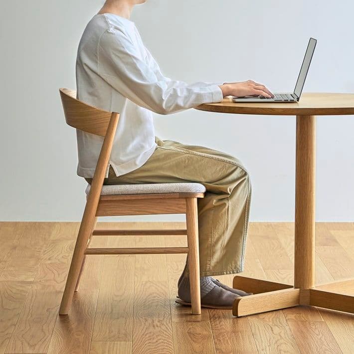 【美品】ウニコ　LENKI(レンキ)　ラウンドテーブル Φ800　ナチュラル