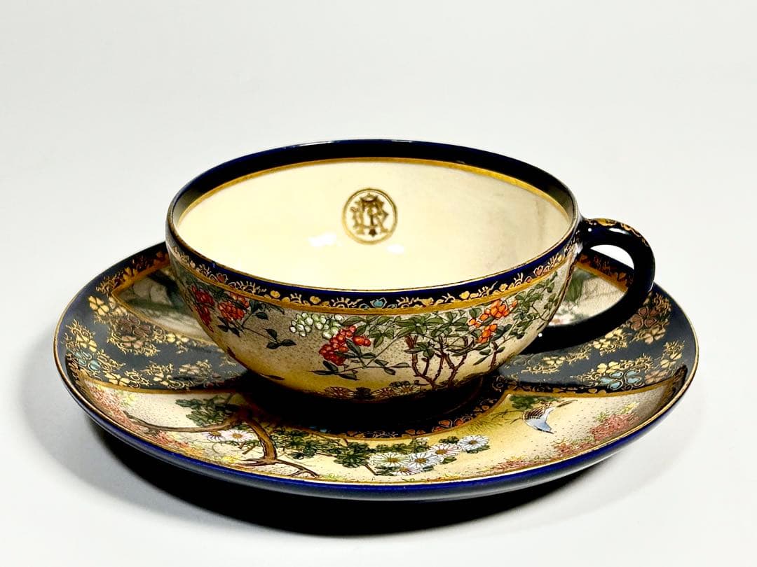 京薩摩の魁 錦光山宗兵衛 ティーカップ 京焼 薩摩焼