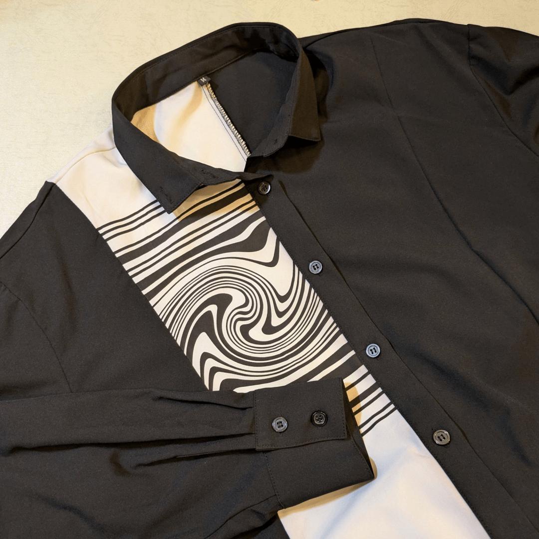 平沢進 核p-model オーバーサイズロングシャツ ブラック