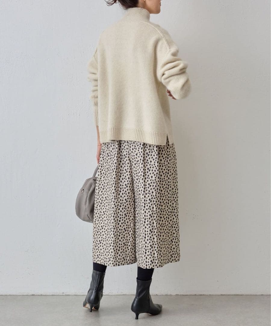 極美品✨ビアズリー 2023AW レオパードジャガードキュロットパンツ