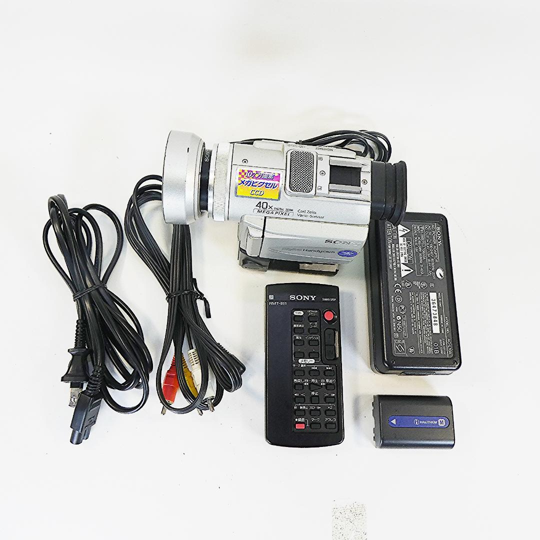 動作品 ソニーDCR-PC100 MiniDV ビデオカメラ DVDダビングに