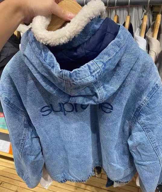 Supreme フード付きデニムジャケット M