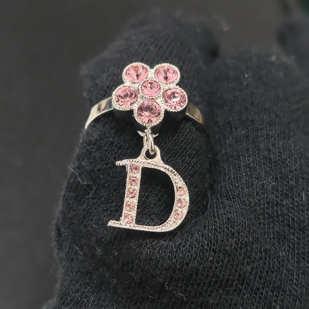 クリスチャンディオール リング 9号 指輪 フラワー ピンク