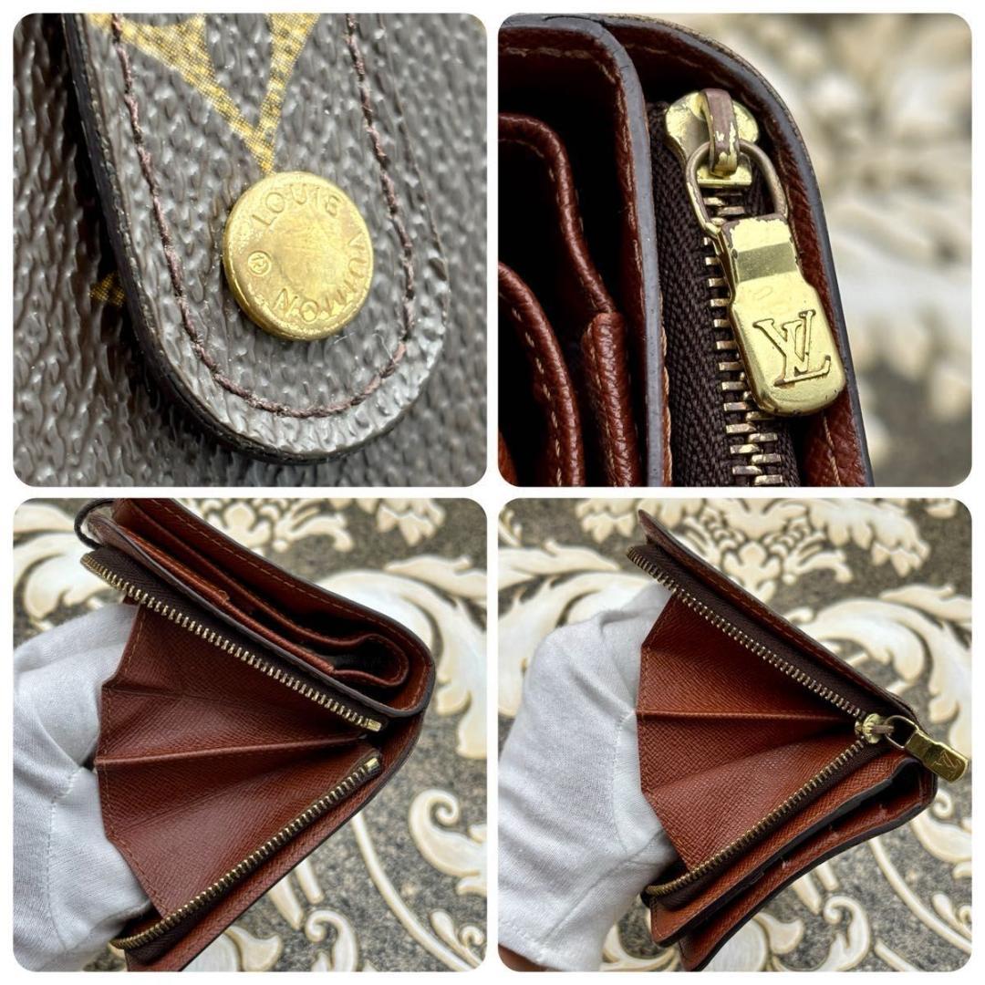 ルイヴィトン モノグラム コンパクトジップ 二つ折り財布 人気 定番